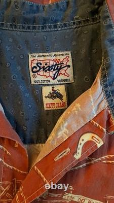 Rare Vintage Italian Sixty Jeans Western Shirt Large