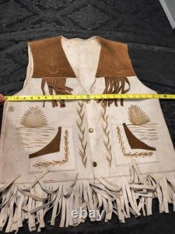 Rare Vintage Western Rooster Sued Vest