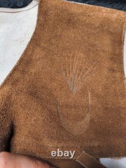 Rare Vintage Western Rooster Sued Vest