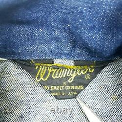 Rare Vtg 80's WRANGLER No Fault Denims SANFOR-SET Jacket MADE in USA Large