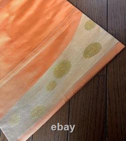 Rare antique Taisho modern, large embroidered Western flowers with gold Rare antique Taisho modern, large embroidered Western flowers with gold