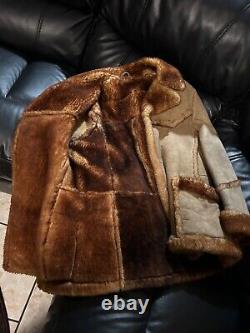 Rare marlboro sheepskin coat vintage Ardney brand size 44