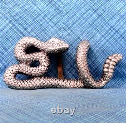 Rattlesnake Belt Buckle Large 3D Cowboy Biker Vaquero Signed Hartnell. NOX020. A