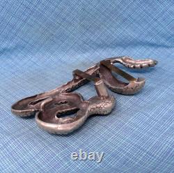 Rattlesnake Belt Buckle Large 3D Cowboy Biker Vaquero Signed Hartnell. NOX020. A