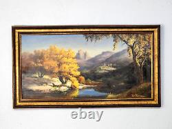 Ray Renfroe (1918-1989) Western Painting Listed Artist Mountain Landscape Water
