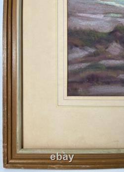 Raymond Nott California Coastline Vintage Moonlight Listed Antique Painting