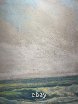 Raymond Nott California Coastline Vintage Moonlight Listed Antique Painting