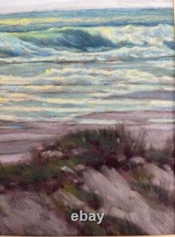 Raymond Nott California Coastline Vintage Moonlight Listed Antique Painting