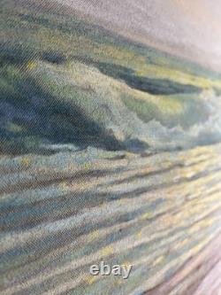 Raymond Nott California Coastline Vintage Moonlight Listed Antique Painting