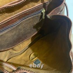 Robert Chew Vintage 1960's Leather Backpack Distressed Rucksack 17X15 Book Bag