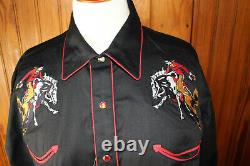 Rockmount Vintage Shirt Mens Embroidered LS Snap Shirt Tru West Ranchwear