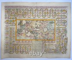 Roman Empire 1720 Chatelain Large Antique Map 18th Century