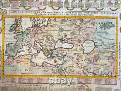 Roman Empire 1720 Chatelain Large Antique Map 18th Century