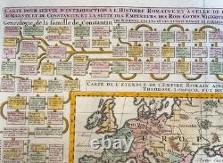 Roman Empire 1720 Chatelain Large Antique Map 18th Century