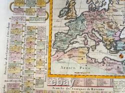 Roman Empire 1720 Chatelain Large Antique Map 18th Century