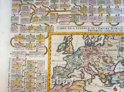 Roman Empire 1720 Chatelain Large Antique Map 18th Century