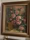 Roses Large Antique Oil Painting By G. Moro