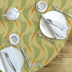 Round Tablecloth Mustard Medium Vintage Green Kitchen Western Cotton Sateen