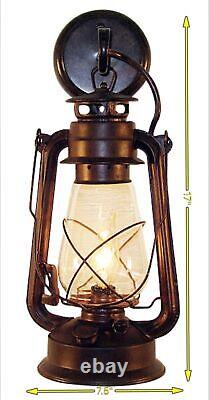 Rustic Electric Wall Sconce Lantern Light Large with Antique Lighting Western