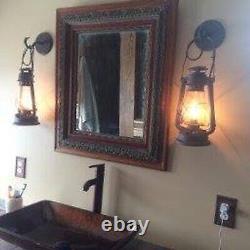Rustic Electric Wall Sconce Lantern Light Large with Antique Lighting Western