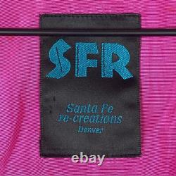 SFR Santa Fe Recreations Vintage Fringe Retro Suede Patchwork Western Jacket L