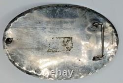 SIGNED very Large Turquoise Coral Buffalo & Buffalo Nickel Belt Buckle