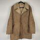 Sawyer Of Napa Suede Spring Lamb Sheepskin Shearling Western Heavy Coat Vtg Sz L