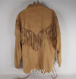 Scully Suede Fringe Jacket XL Western Leather Tan Cowboy Boho Ranch Coat