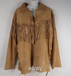 Scully Suede Fringe Jacket XL Western Leather Tan Cowboy Boho Ranch Coat