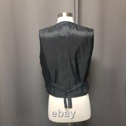 Scully Vintage 70s Western Boho Hippie Burgundy Red Suede Leather Tie Back Vest