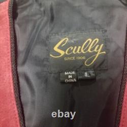 Scully Vintage 70s Western Boho Hippie Burgundy Red Suede Leather Tie Back Vest