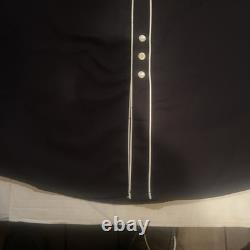 Scully Western Country Pearl Snaps White Piping Shirt Adult Large Black Vintage