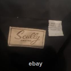 Scully Western Country Pearl Snaps White Piping Shirt Adult Large Black Vintage