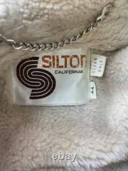 Silton California VTG 1970s wool Southwest Aztec long overcoat hooded Western 44