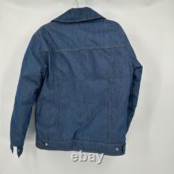 Ski Levis Mens Vintage Western Jacket Size L Denim Goose Down Filled Rancher 70s