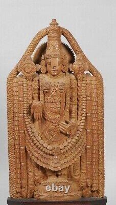 South India Vishnu hardwood Large Antique Statue Tirupati Indian Hindu Mysore gy