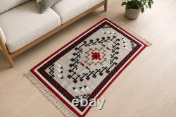 Southwestern Navajo Ganado Rug Handmade Antique Native American Wool Large Rugs