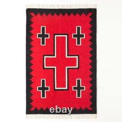 Southwestern Navajo Ganado Rug Handmade Antique Native American Wool Large Rugs