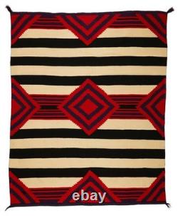 Southwestern Navajo Ganado Rug Handmade Antique Native American Wool Large Rugs