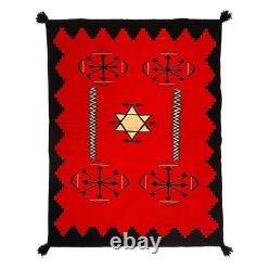 Southwestern Navajo Ganado Rug Handmade Antique Native American Wool Large Rugs