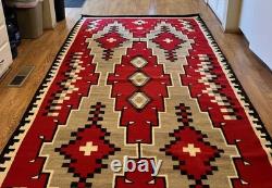 Southwestern Navajo Ganado Rug Handmade Antique Native American Wool Large Rugs