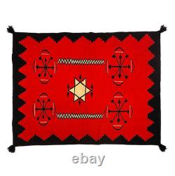 Southwestern Navajo Ganado Rug Handmade Antique Native American Wool Large Rugs