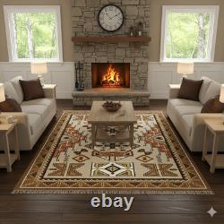 Southwestern Navajo Ganado Rug Handmade Antique Native American Wool Large Rugs