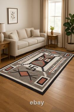 Southwestern Navajo Ganado Rug Handmade Antique Native American Wool Large Rugs