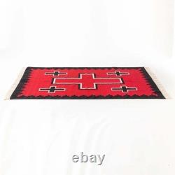 Southwestern Navajo Ganado Rug Handmade Antique Native American Wool Large Rugs