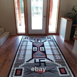 Southwestern Navajo Ganado Rug Handmade Antique Native American Wool Large Rugs