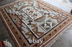 Southwestern Navajo Ganado Rug Handmade Antique Native American Wool Large Rugs