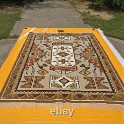 Southwestern Navajo Ganado Rug Handmade Antique Native American Wool Large Rugs