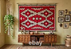 Southwestern Navajo Ganado Rug Handmade Antique Native American Wool Large Rugs Southwestern Navajo Ganado Rug Handmade Antique Native American Wool Large Rugs