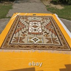 Southwestern Navajo Ganado Rug Handmade Antique Native American Wool Large Rugs